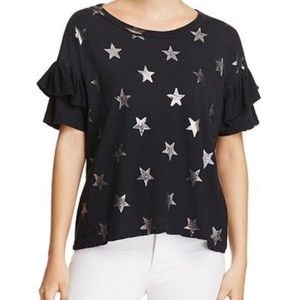 Current/Elliott The Ruffle Roadie Foil Star Tee